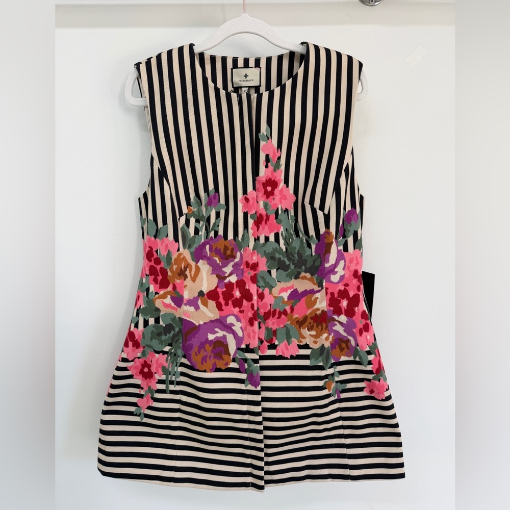 Tuckernuck Flowering Trellis Structured Rhoda Tunic Top NWT